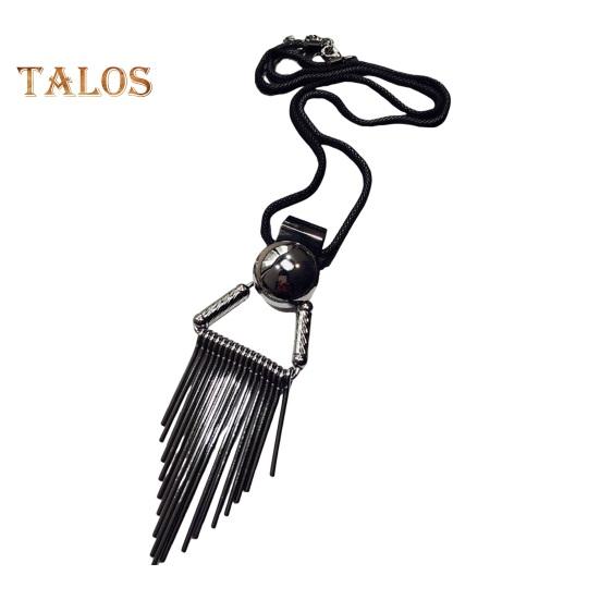 Women Sweater Chain Single-layer Alloy Red Bead Geometric Pendant Clothes Jewelry Dating Prom Party Garment Decoration Necklace