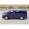 1/29 Electric Car Model Toyota Alphard Boy Collection Pull Back Extended Alloy Cars Men's Souvenir Birthday Gift for Children