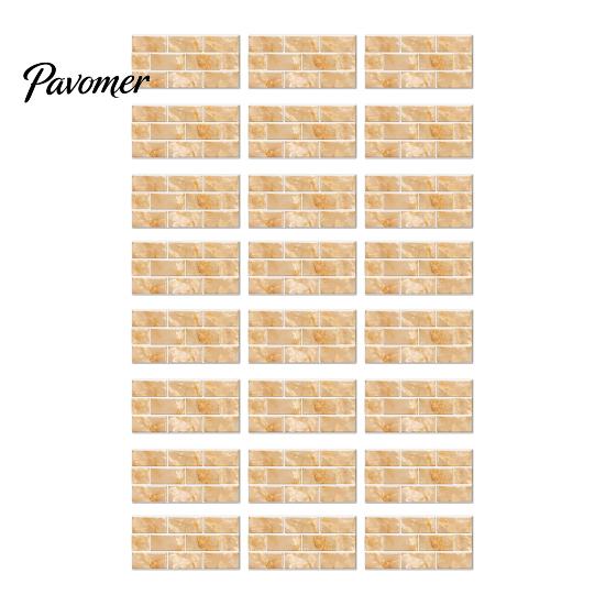 Decorative Mosaic Wall Panels Self-Adhesive PVC Tile Stickers, Waterproof Pattern Decals for Kitchen Bathroom Decal Rental Home Decor, Removable