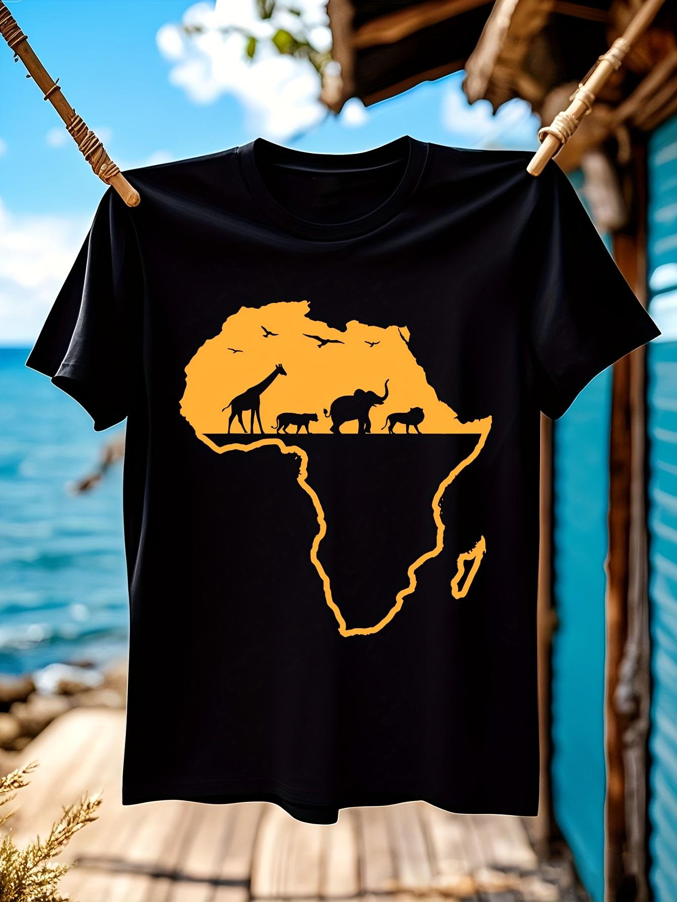 African Safari Graphic Tshirt Graphic Tshirt - White Tee ... XXXXL