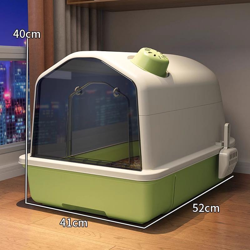 Extra Large Odor-Proof Enclosed Cat Litter Box with Deodorizing and Splash Protection
