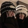 Warm Stripe Hat Thickened Winter Cap Fashion Plush Pullover Hat  Outdoor