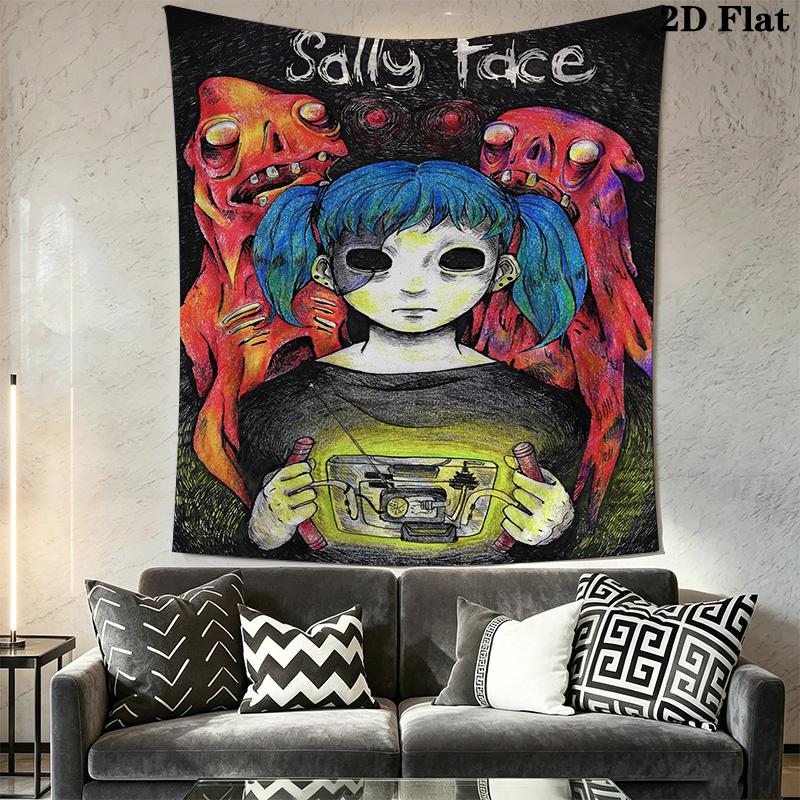 Sally Face Pattern Home Decor Tapestry, Wall Hanging, Decorative RV Wall Cloth.XGT0914189