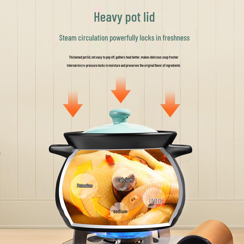 PuPan Heat-Resistant Ceramic Casserole Pot