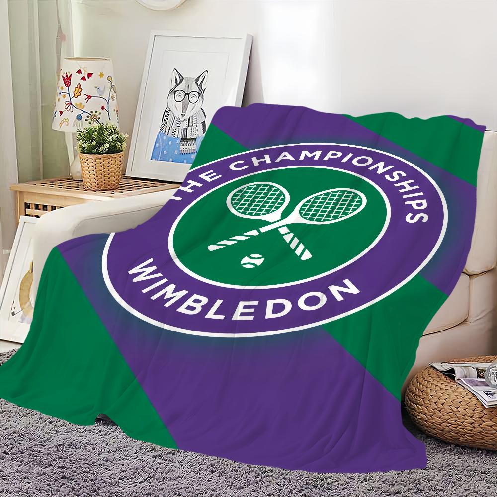 comfort warm soft c-Championships plush blanket w-Wimbledon for sofa living fashion room office bedroom travel Flannel gift
