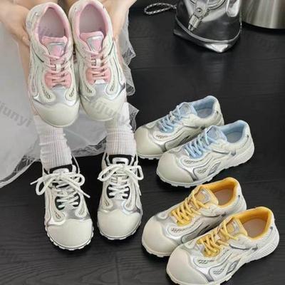 Mode Damen Freizeitschuhe 2025 Neu Mesh Atmungsaktiv Bequem Luxus Sneaker Outdoor Mode Überkreuzt Rutschfeste Ballerinas Zapatillas