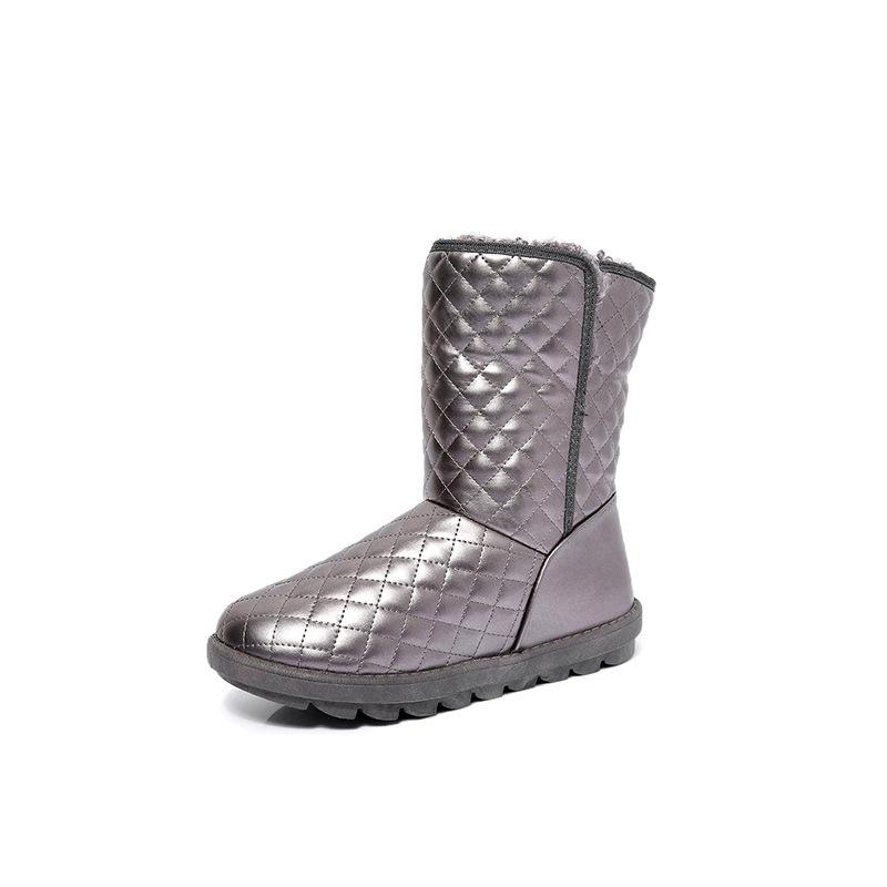 Botas cortas de piel de invierno nivel mujer con botas blancas cálidas Un  zapato Dos zapatos Botas de mujer comprar a buen precio — entrega gratuita,  reseñas reales con fotos — Joom