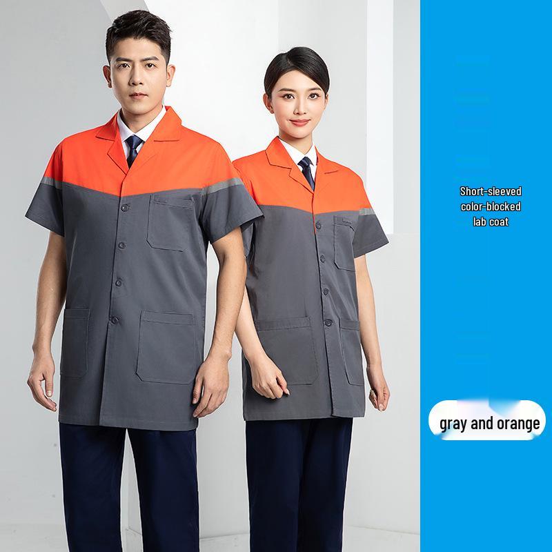 Custom Printed Wear-Resistant Lab Coat - High-Quality, Dirt-Resistant Workwear for Workshops and Factories