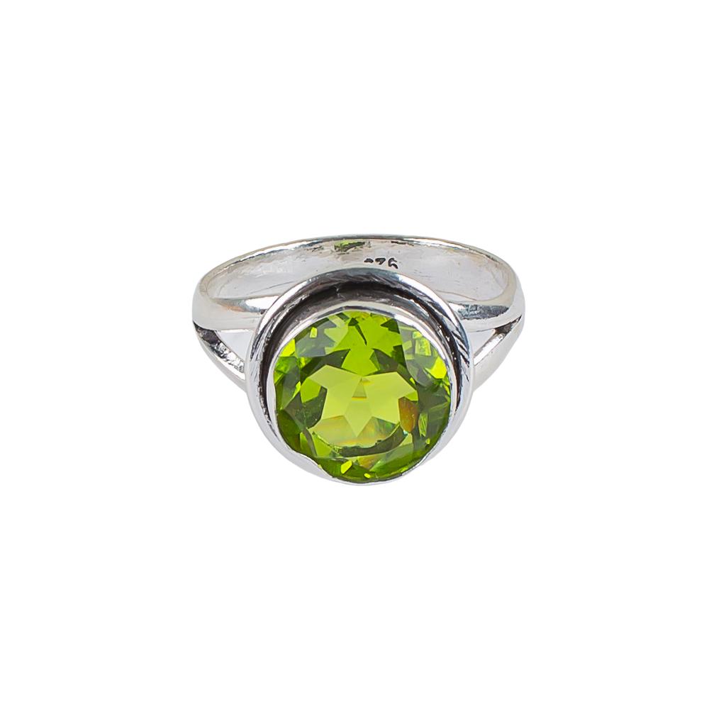 Peridot Gemstone 925 Sterling Silver Jewelry Handmade Promise Ring Gift For Him RR-11-3