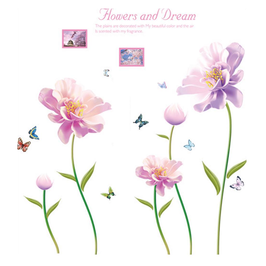 Removable Vinyl Decal Art Mural  Flower Home Living Room Decor Wall Sticker