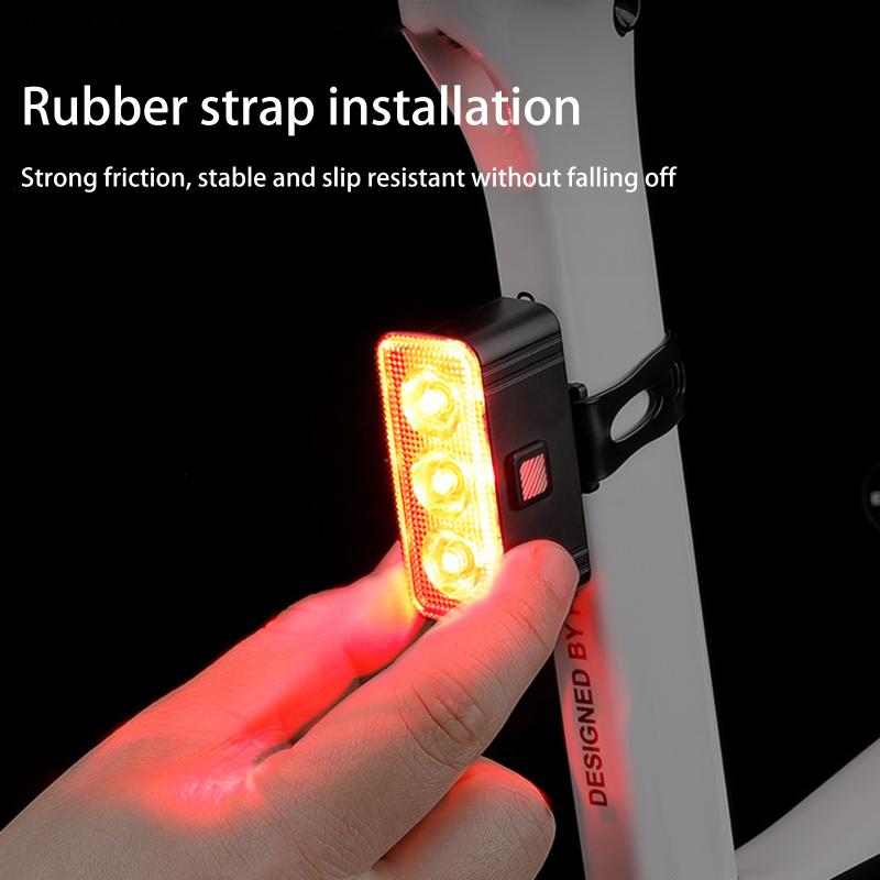 Bicycle Front And Rear Light Set Rechargeable Portable Led Headlight Taillight For Mountain Road Biking Night Riding Accessories