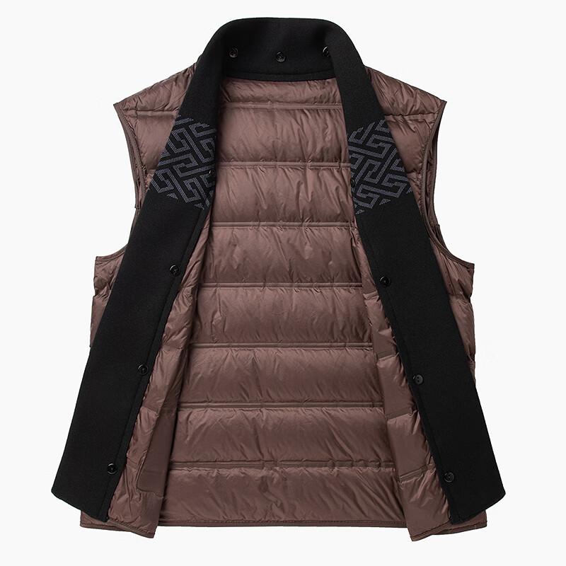 FAPAI Men's 3-in-1 Detachable Down Liner Wool Overcoat