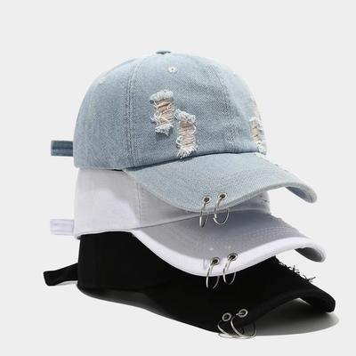 Korean Sun Visor Hat Adjustable Peaked Caps Fashion Denim Baseball Cap  Women