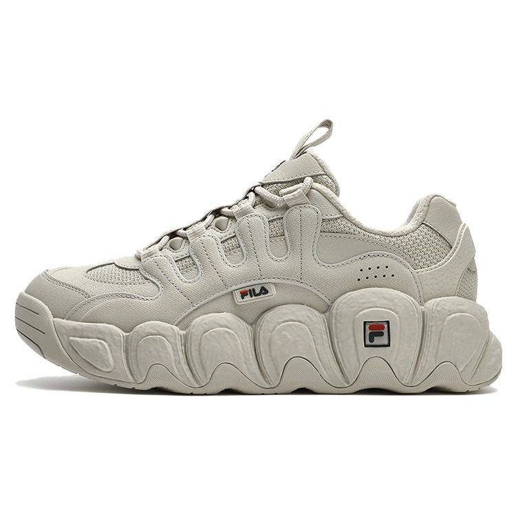 Fila Croissant Fabric Versatile Comfortable Fleece Shock Absorbing Durable Support Low Top Dad Shoes Men sneaker Beige F12M342123FOM