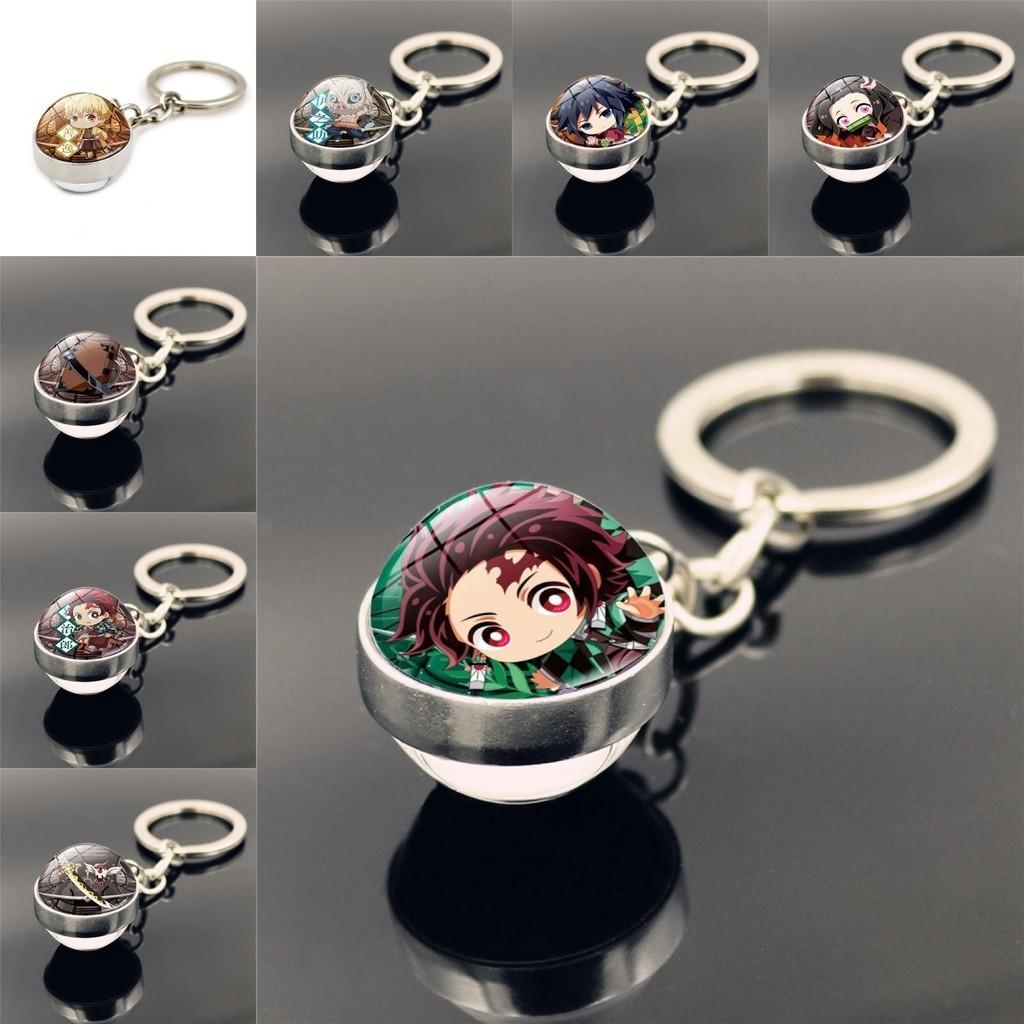 Stylowe akcesoria breloczki Demon Slayer dla fanów nowoczesny minimalistyczny design