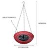Fontaine Solaire Baignoire pour Oiseaux Suspendue Mangeoire pour la Faune Baignoire Solaire avec Pompe à Eau pour Jardin Extérieur Cour Patio Pelouse
