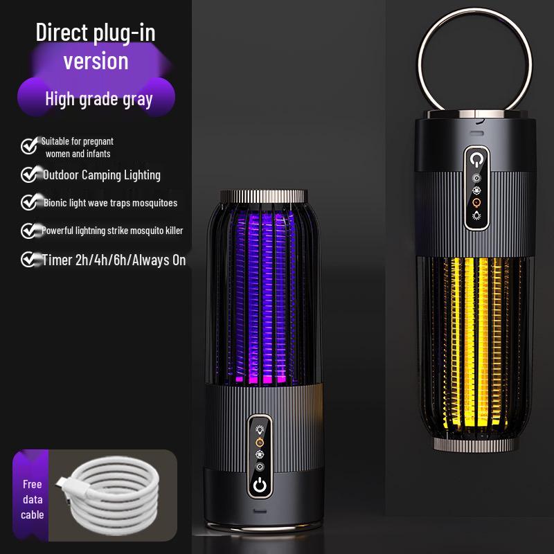 USB Electric Shock Mosquito Killer Lamp with UV Photocatalytic Trap for Home and Dormitory Use