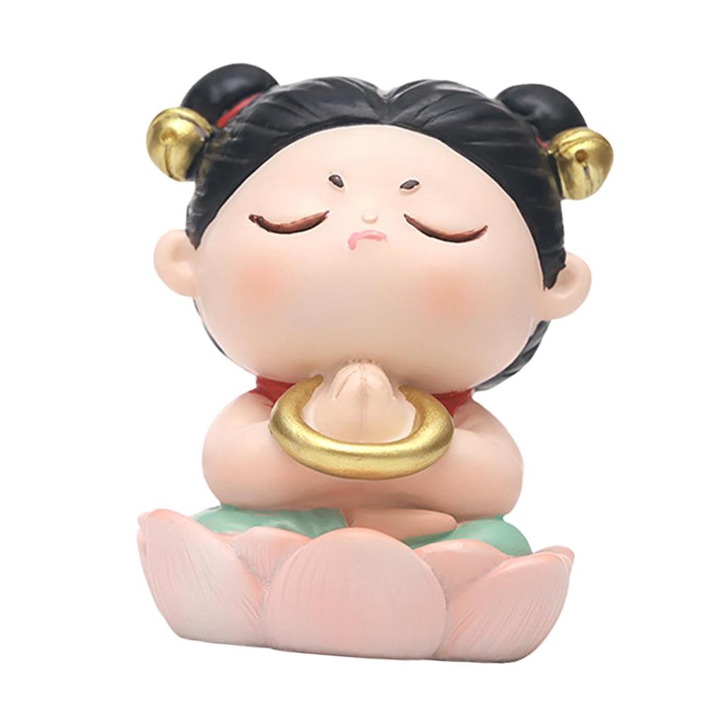 Car Dashboard Decoration Resin Miniature Figurine Chinese Mythical Figure for Entrance Cabinet Home Bedroom Desk Centerpiece