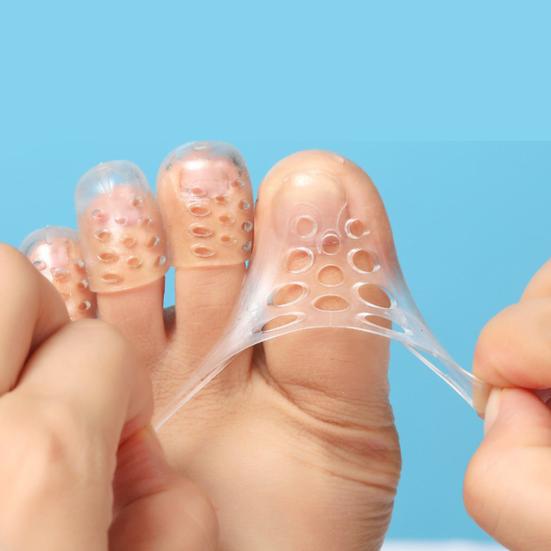 Silicone Toe Covers Soft Stretchy Toe Protectors for Men Women Breathable Anti-Friction Gel Caps Foot Care Sleeves