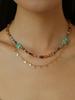 1Pcs Simple And Versatile Zircon Beaded Necklace Leaf Necklace Set Layered Necklaces Women'S Jewellery