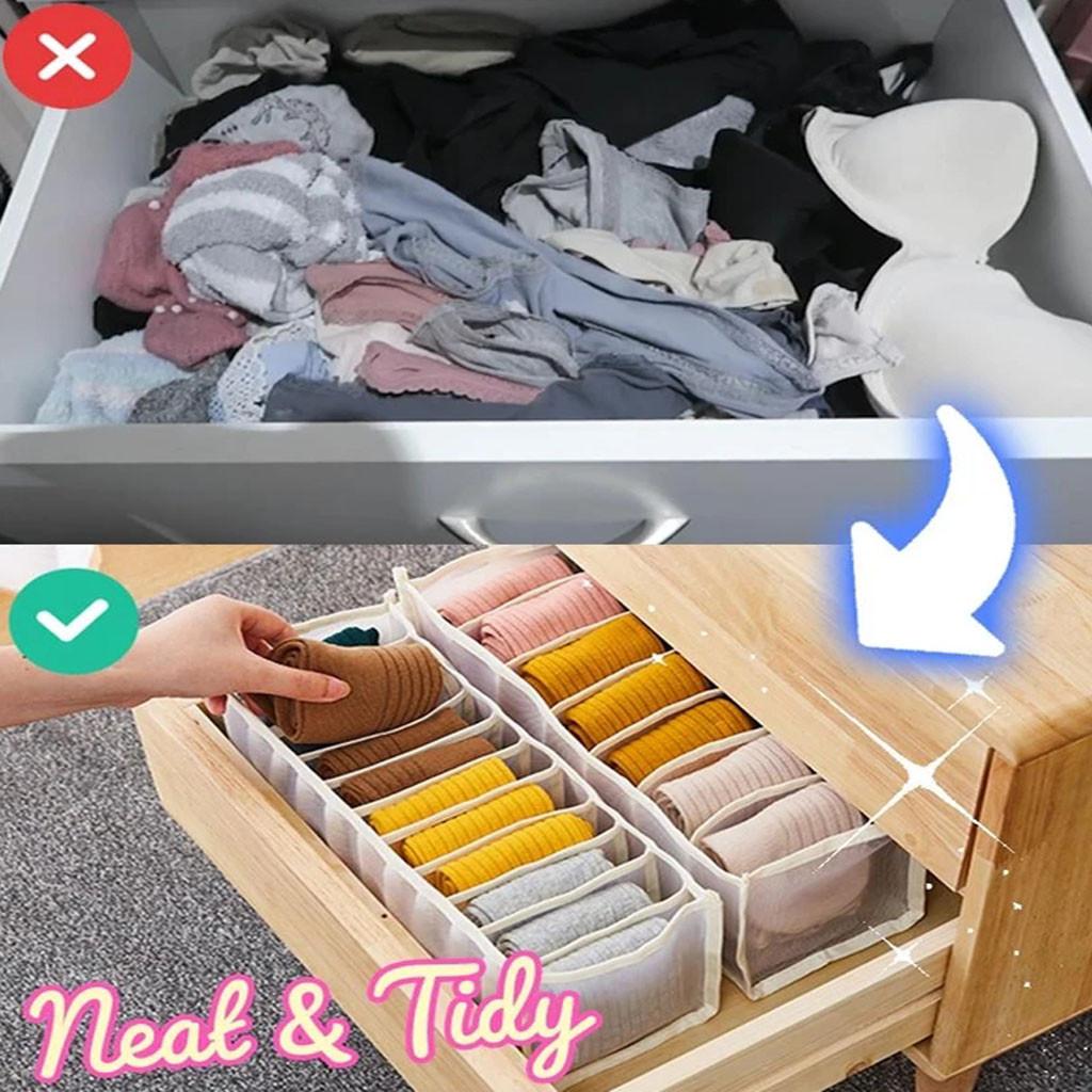 Underwear Storage Box with Compartments Socks Bra Underpants Organizer Drawers