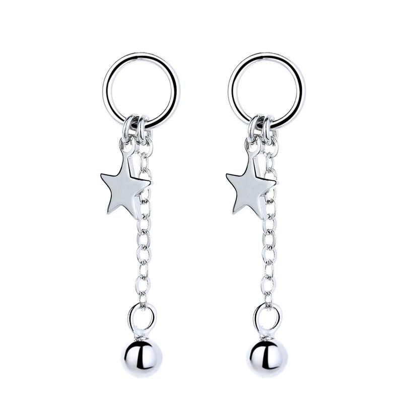 Gu Maoning 2025 Trendy Hollow Star Tassel Earrings - Fashion for Women & Students.