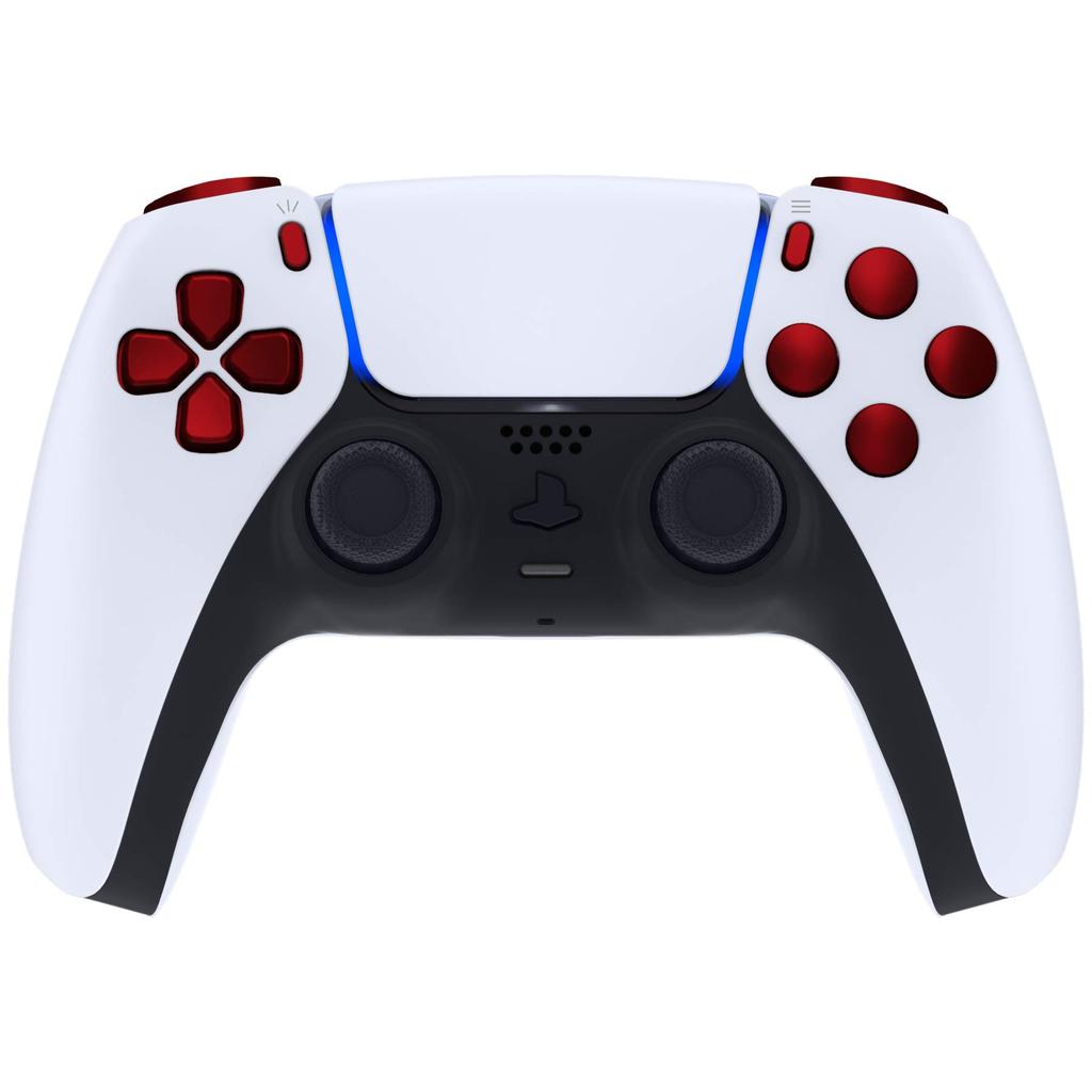 eXtremeRate Replacement for PS5 Controller and Face Compatible with PlayStation 5 Pure Color Full Button Set Not D-Pad (BDM-010 & 020), R1, L1, R2,