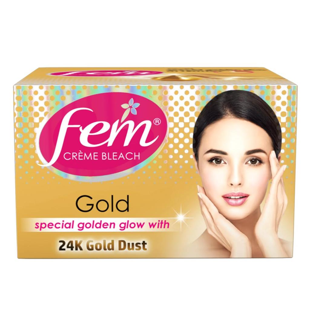 Fem Fairness Naturals Gold Skin Bleach Cream 64g For Radiant Even Tone Glow