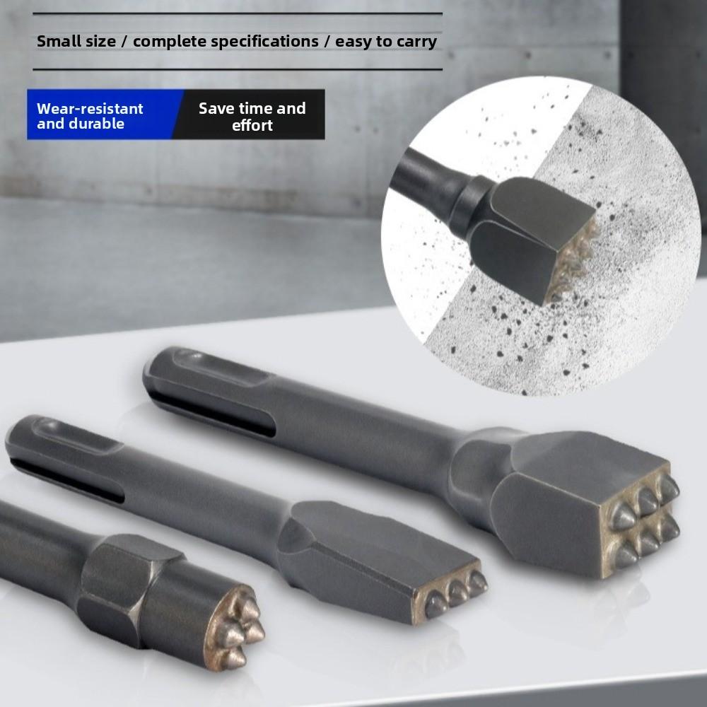 3/4/6/9 Tooth Electric Concrete Bushing Head Round Handle Electric Hammer Chisel Drill Concrete Bushing Head Cement Floor Chisel