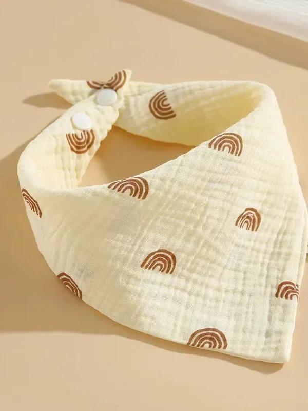New Baby Cotton Soft Soothe Appease Square Towels Infant Color Matching Bandana Handkerchief Muslin Burp Cloths Feeding Bibs