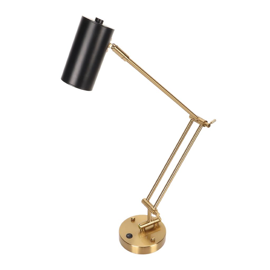 Wall Sconce Swing Arm Plug In Modern 3000K Warm Lighting Button Control with E27 Bulb LED Wall