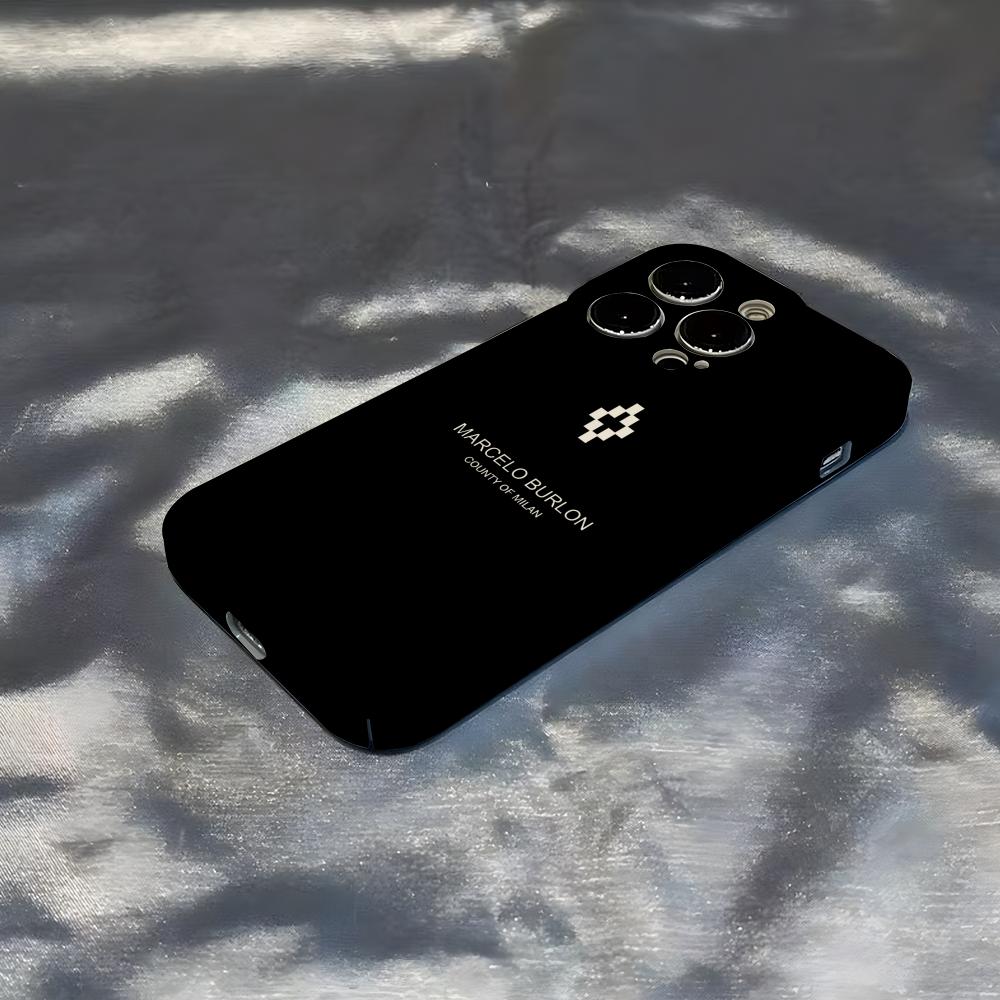Funda de Teléfono M-MARCELO B-BURLON Para IPhone 17 Air 16 15 14 13 12 11 Pro Max 16 Plus Cubierta de Parachoques Brillante