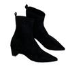2025 New Versatile Fashion Short Boots Women's Pointed Head Low Heel Simple Temperament Thin Short Boots