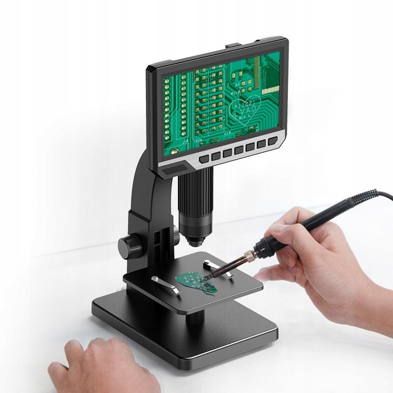 PROFESSIONAL DIGITAL MICROSCOPE 2000x 12MP 11LED HD SCREEN 7" 32GB MicroSD