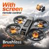 S156 Remote Control Drone 8K Dual Camera Foldable Quadcopter with 5.9inch Screen Remote Brushless Motor Optical Flow Hovering 360° Protection WiFi FPV