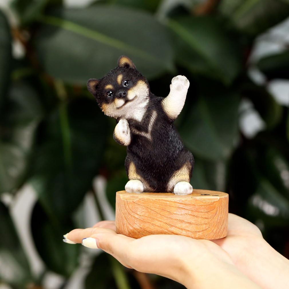 Ca218gbk Dog Figurine Smartphone Stand Kuroshiba Resin Gift Perfect Present [Devalier] [Genuine]