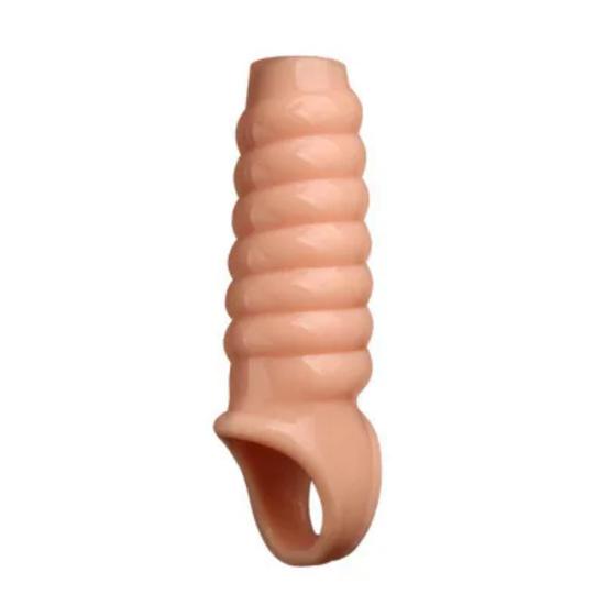 Spike Condoms Ribbed Penis Extender Sleeve Dick Enlargement Delay Ejaculation Silicone Rubber Cock Ring Erotic Sex Toys for Men