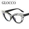 Elegant Diamond Cat Eye Sunglasses Women Fashion Trendy Crystal Big Frame Vintage Sun Glasses Female