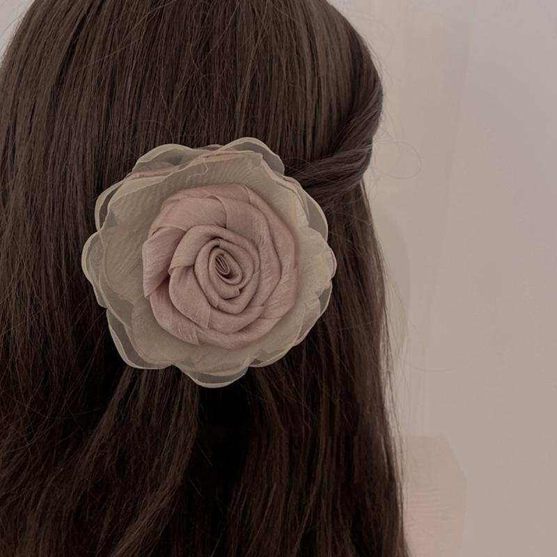 Elegant Flower Brooch Hair Clip Flower Hairpin Stylish Accessory Fashion Lapel Pin Headpieces Gift for Fashion Lover