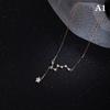 Inlaid Zircon Big Dipper Choker Tassel Necklace Female Sexy Clavicle Chain