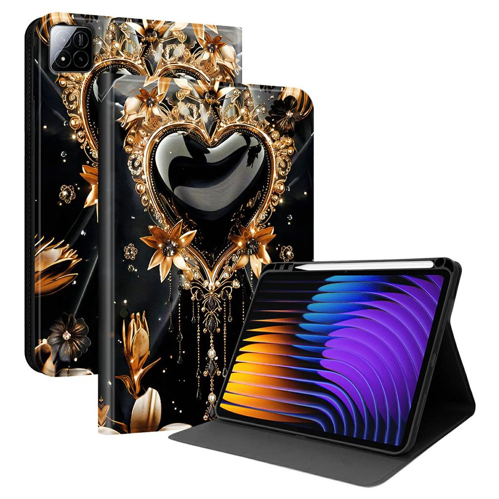 PU Leather Case For Xiaomi Poco Pad X1/Pad 8 Pro/Pad 8/Pad 7 Pro/Pad 7 Pattern Print Tablet Cover Stand with Pen Slot (Stylus Not Included)