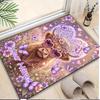 1PC Custom Name Heart, Cow, Flowers, Butterflies Theme Floor Mat Ideal for Living Room, Game Rooms, Office, Bedroom,Floor Mat Playful Design