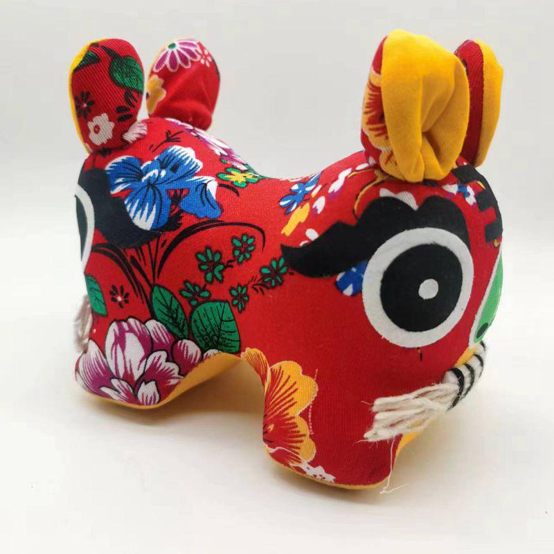 Handmade Double-Headed Tiger Fabric Souvenir Bestseller