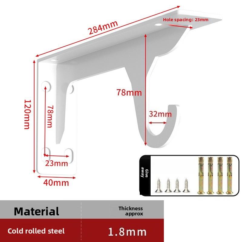 

1PC Heavy Duty Triangular Support Frame Suspended TV Cabinet Load-bearing Bracket Wall Desk Baffle Fixed Storage Bracket As shown