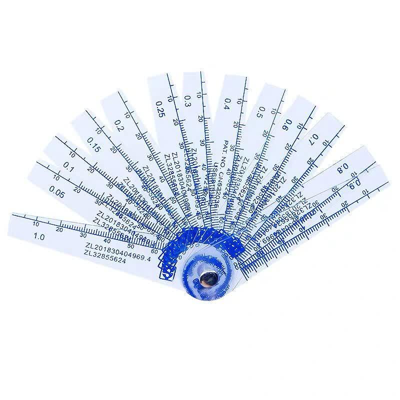 Transparent Plastic Feeler Gauge Set Assorted