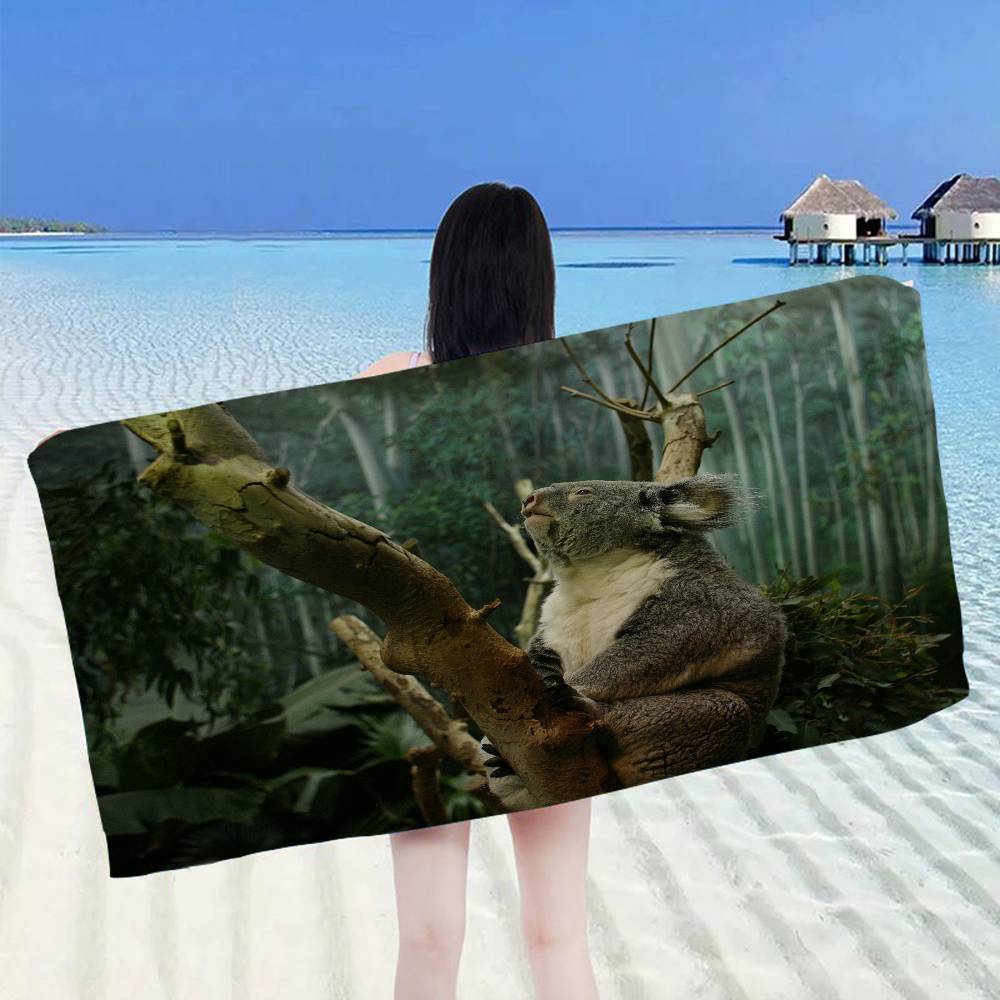 Koala Print Big Microfiber Beach Towels Quick Dry Towel Sand Beach Towels Pool Towel For Travel Swim Pool Yoga