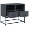 TV Stand Anthracite Grey 68 X 39 X 60.5 Cm Steel