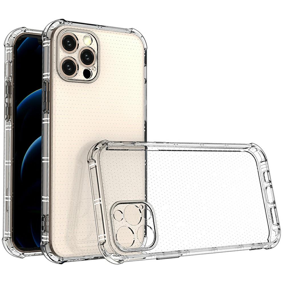SHANWO For iPhone 12 Pro Case Straight Edge Clear Shockproof TPU Phone Back Cover