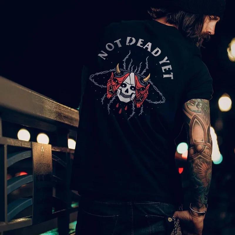 Funn Skull Drinking Beer Graphic Tshirt Men Dark Punk Skull Top Street Rock Hip-Hop Shirt Unisex XS-4XL Tee Roupas Masculinas