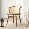 Nordic Light Luxury Vine Weaving Japanese Homestay Home Backrest Armrest Retro Style Quiet Wind Hotel Soft Bag Chair